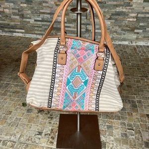 Large weekender bag embroidered